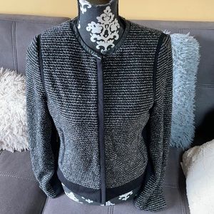 LIZ CLAIBORNE Tweed Zipper Jacket Size Medium